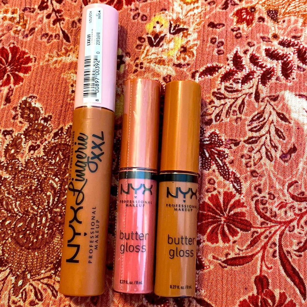 NYX Matte Liquid Lipstick & 2 Butter Gloss Creamy Lip Gloss